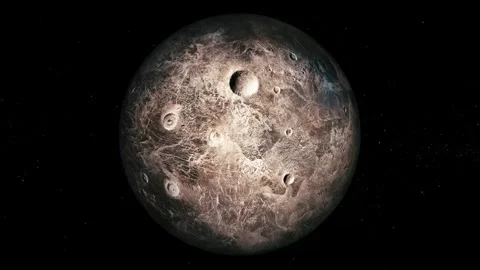 3D Realistic Animation of Ceres Planet Floating in Deep Space with Stars an.. Stock Footage 313756167
