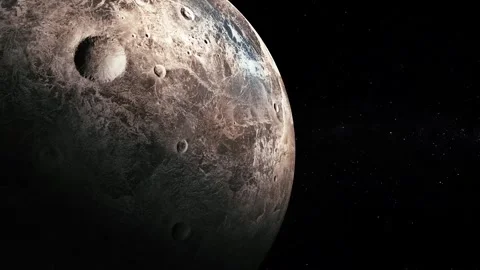 3D Realistic Animation of Ceres Planet Floating in Deep Space with Stars an.. Stock Footage 313756194
