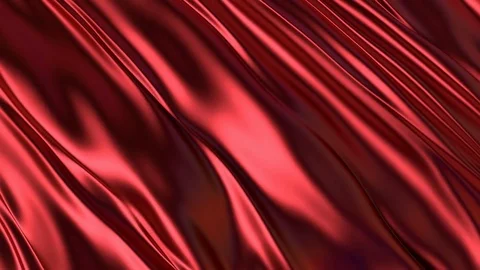 3D realistic animation of the red silky waving background Stockbeeldmateriaal 77992928