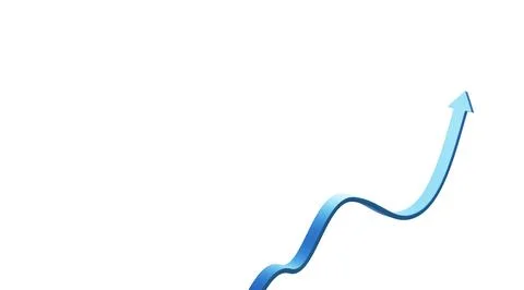 3D realistic arrows up. Blue arrows. イラスト素材