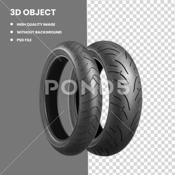 3d realistic black tyre stacked in pile, shining steel and rubber wheel for car, Modello PSD