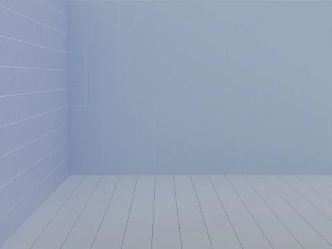 3D Realistic Blank Bathroom Stock Illustration
