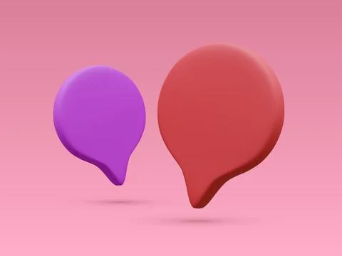 3d realistic bubbles with shadows isolated on red background. Vector illustra Stock-Illustration