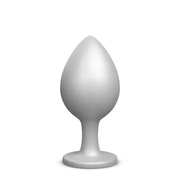 3d realistic butt plug isolated on white background. Sex toys for ass. Vector Stock-Illustration