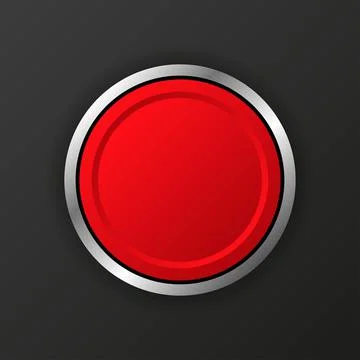 3D realistic button on black background. Vector illustration. Stock Illustration
