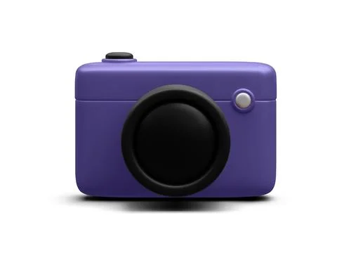 3d realistic camera isolated on white background. Vector illustration. Stock-Illustration