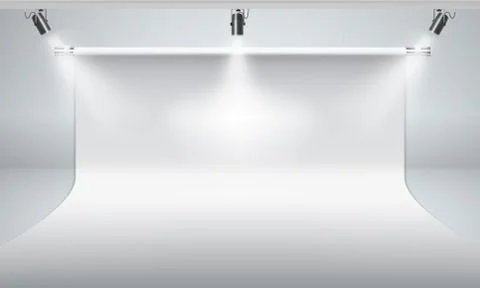 3D Realistic Clear Studio Paper Photo Backdrop Illustrazione stock