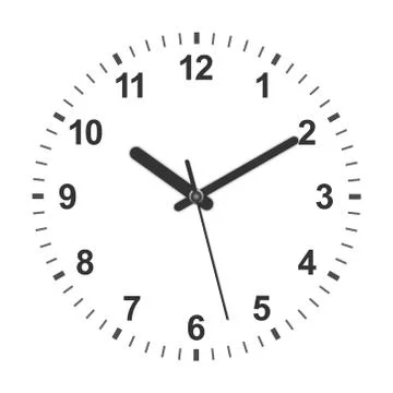 3d realistic clock Stock Illustration