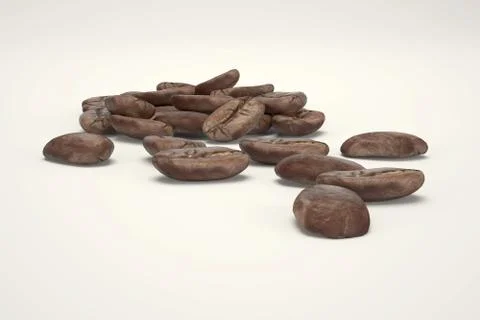 3d Realistic coffee beans Illustrazione stock