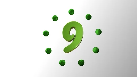 3D Realistic Countdown Stock Footage 119524770