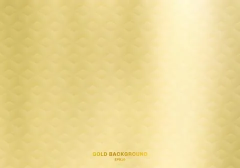 3D realistic cubes pattern geometric symmetry gold gradient color background Stock Illustration