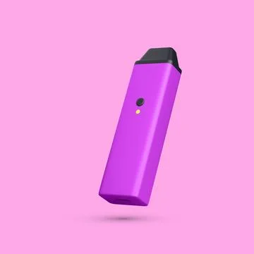 3d realistic disposable electronic cigarette isolated on light background. Mo イラスト素材