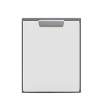 3d realistic document icon isolated on white background. File or text documen Stock-Illustration