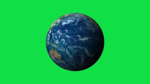 3D realistic Earth planet 360 spinning on chroma key green screen background Stock Footage 280238778