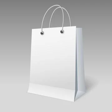 3d realistic Empty Shopping Bag for your design Stock Illustration