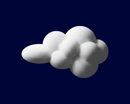 3D realistic fluffy cloud Stock Illustration