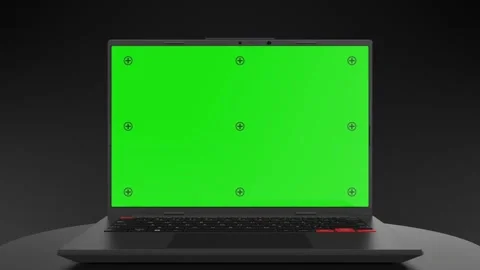 3D Realistic Generic Laptop Device Mockup With Green Screen Stock Footage 332439357