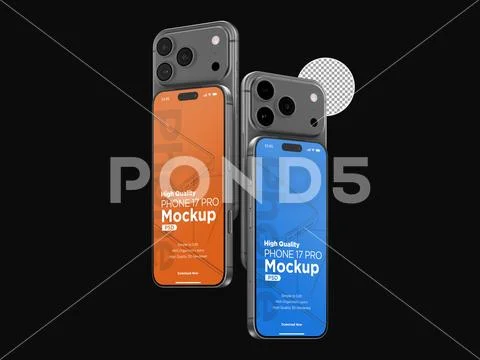  3d Realistic Generic Smartphone Device Mockup App Promo Mockup PSD Template PSD Template