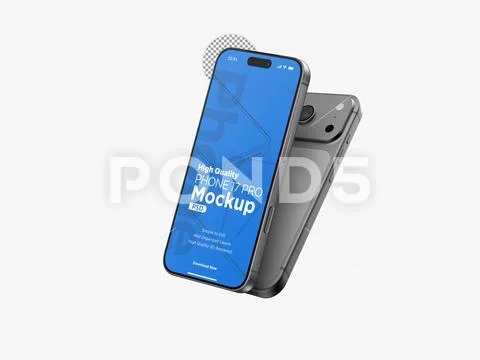  3d Realistic Generic Smartphone Device Mockup App Promo Mockup PSD Template PSDテンプレート