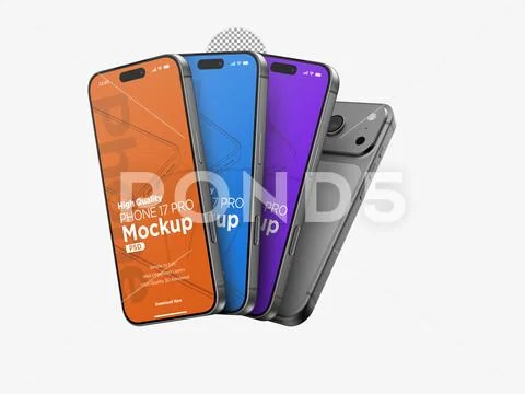  3d Realistic Generic Smartphone Device Mockup App Promo Mockup PSD Template PSD Template