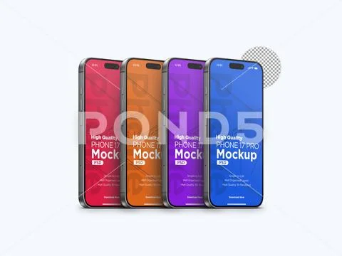  3d Realistic Generic Smartphone Device Mockup App Promo Mockup PSD Template Modello PSD