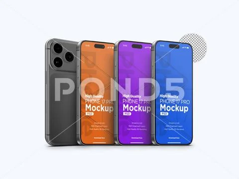  3d Realistic Generic Smartphone Device Mockup App Promo Mockup PSD Template Modello PSD