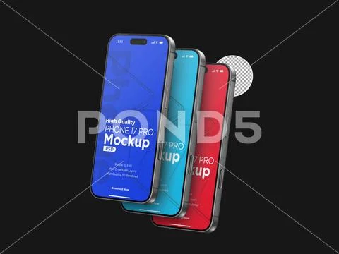  3d Realistic Generic Smartphone Device Mockup App Promo Mockup PSD Template PSD 템플릿