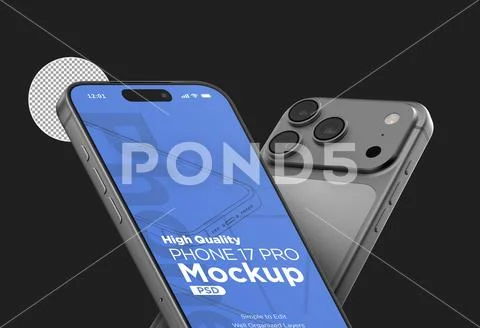  3d Realistic Generic Smartphone Device Mockup App Promo Mockup PSD Template PSD 템플릿