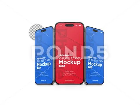  3d Realistic Generic Smartphone Device Mockup App Promo Mockup PSD Template PSDテンプレート