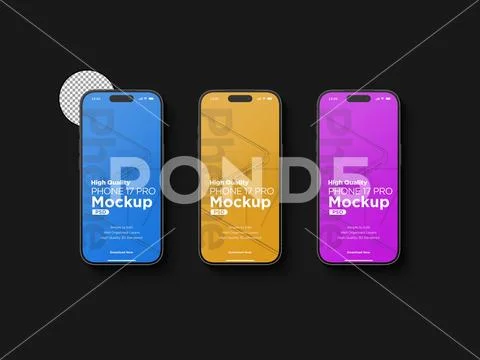  3d Realistic Generic Smartphone Device Mockup App Promo Mockup PSD Template PSD 템플릿