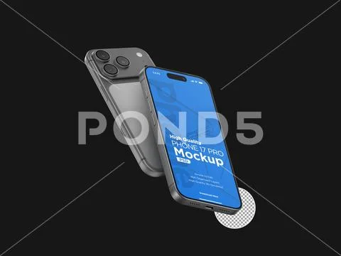  3d Realistic Generic Smartphone Device Mockup App Promo Mockup PSD Template Modello PSD