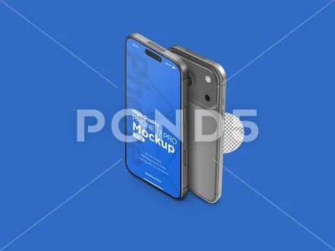  3d Realistic Generic Smartphone Device Mockup App Promo Mockup PSD Template PSD Template