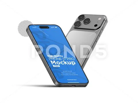  3d Realistic Generic Smartphone Device Mockup App Promo Mockup PSD Template PSD Template