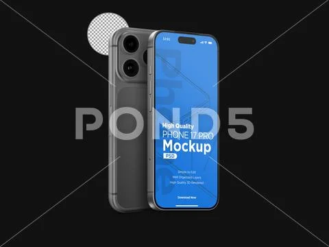  3d Realistic Generic Smartphone Device Mockup App Promo Mockup PSD Template PSD 템플릿