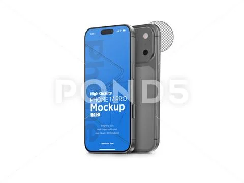  3d Realistic Generic Smartphone Device Mockup App Promo Mockup PSD Template PSD Template