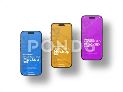  3d Realistic Generic Smartphone Device Mockup App Promo Mockup PSD Template PSD 템플릿