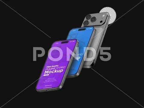  3d Realistic Generic Smartphone Device Mockup App Promo Mockup PSD Template PSD Template