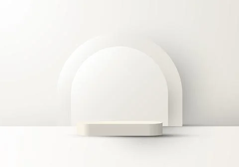 3D realistic geometric platform background Stock Illustration