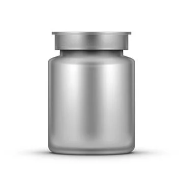 3D Realistic Glossy Plastic Pill Bottle Package Illustrazione stock