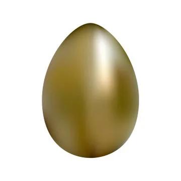 3d realistic golden egg. Easter egg vector Stock Illustration
