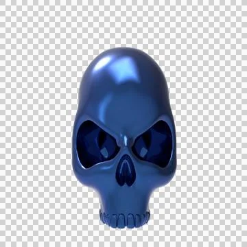 3d Realistic human skull Isolated on transparent Background Stock Illustration