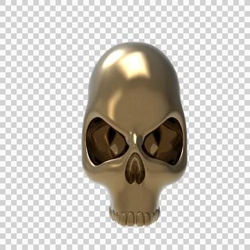 3d Realistic human skull Isolated on transparent Background Stock Illustration