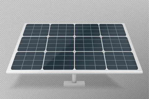 3d realistic isolated solar panel battery vector Stock Illustration