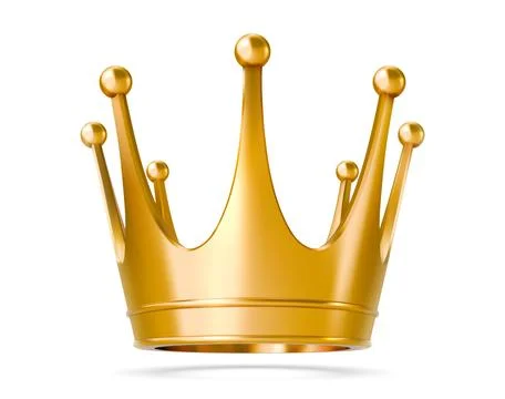3d realistic king or queen golden royal crown Stock Illustration