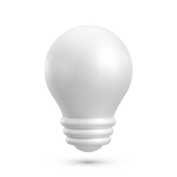 3d realistic light bulb icon.Vector illustration. Stock-Illustration