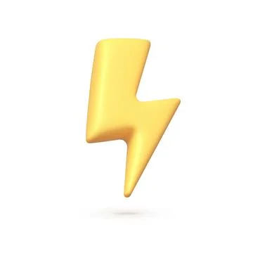 3d realistic lightning bolt vector illustration. Bolt 3d, great design for any Stock-Illustration