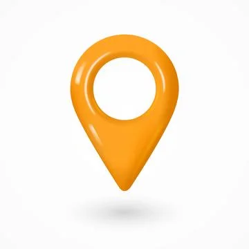 3D realistic location orange map pin gps pointer markers vector illustratio.. 스톡 일러스트