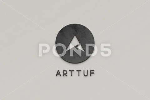 3D Realistic logo mockup PSD Template