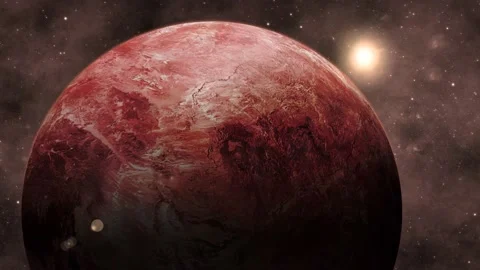 3d realistic Makemake Fictional planet view Видео 225302672
