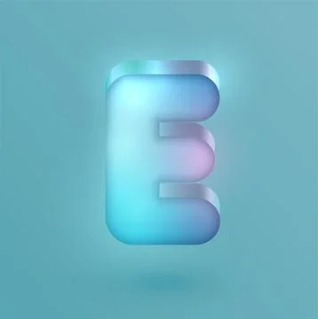 3D realistic neon character, vector Stock Illustration